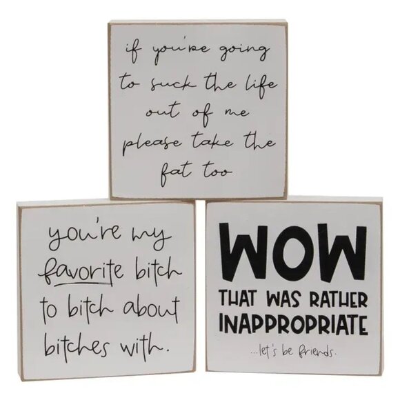 ($14) Inappropriate Sign Set - Picture 2 of 2